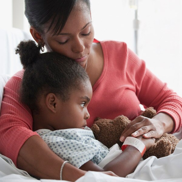 mother with child in hospital