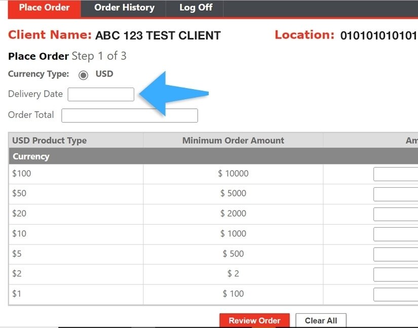 Vault Ordering Form