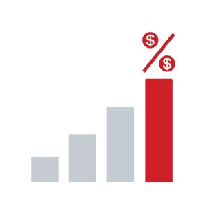 bar chart rising